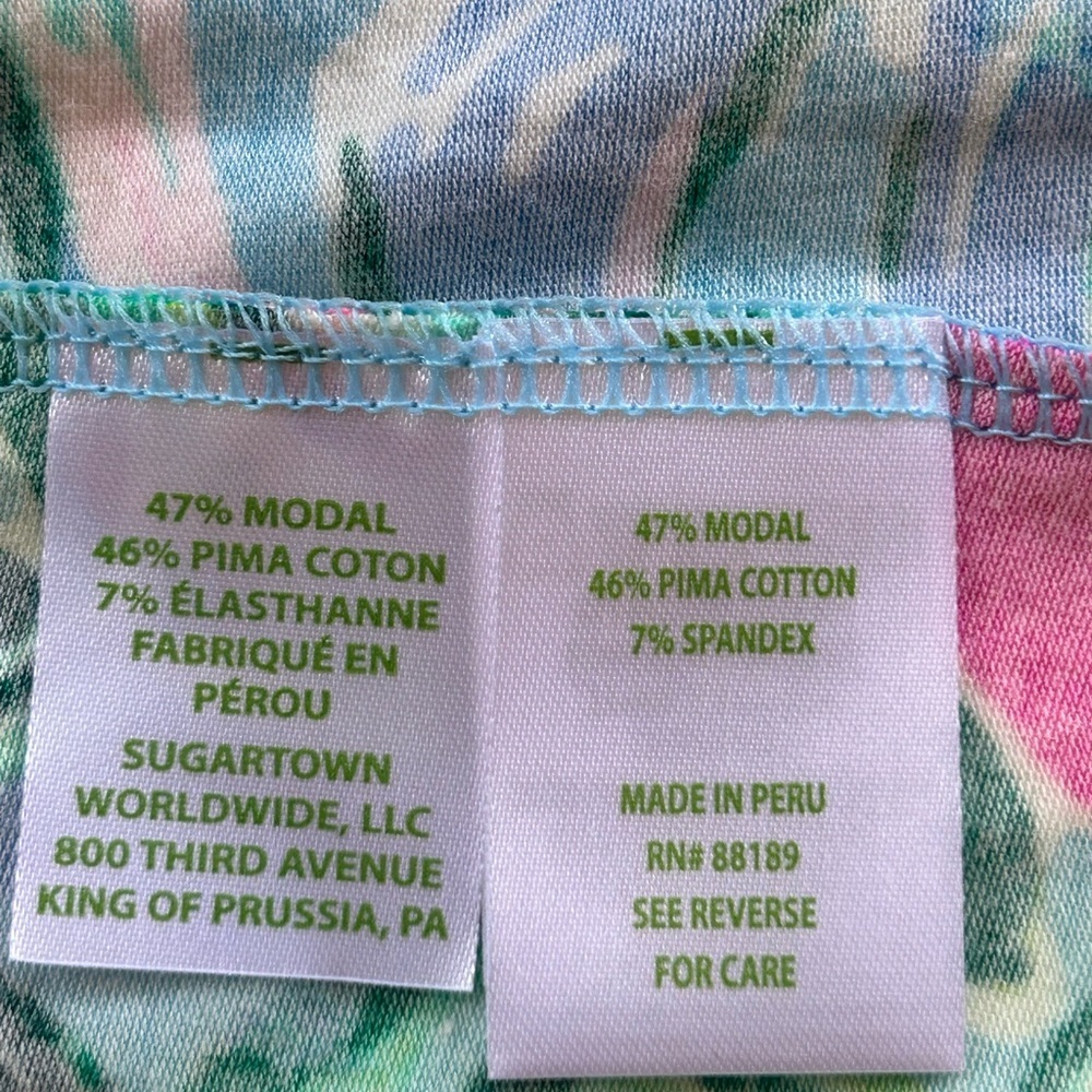 Lilly Pulitzer Porto Blue Fontaine Tropical Toucan Floral Top LARGE NWOT - Picture 12 of 15